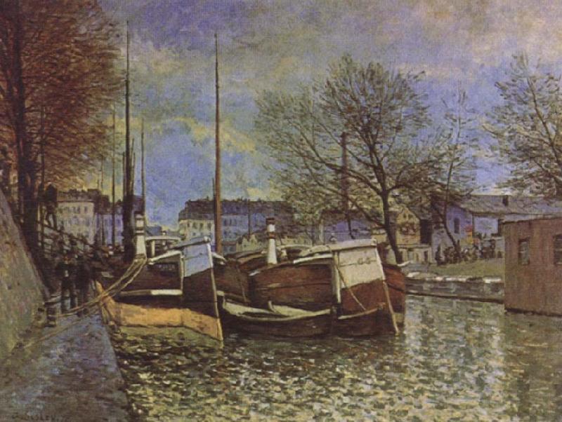 Alfred Sisley Saint-Martin Canal in Paris Germany oil painting art